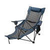 TheWellBeing ™ Outdoor Folding Camp Chair Backrest With Footrest Portable Bed Nap Chair - TheWellBeing4All