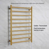 Gold Bathroom Electric Heated Towel Rail Stainless Steel Heated Towel Rack Smart Touch Towel Radiator Thermostatic Towel Warmer - TheWellBeing4All