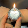 Watch Inflatable Open Flame Lighter Metal Personality Gas Electronic - TheWellBeing4All