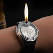 Watch Inflatable Open Flame Lighter Metal Personality Gas Electronic - TheWellBeing4All