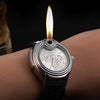 Watch Inflatable Open Flame Lighter Metal Personality Gas Electronic - TheWellBeing4All