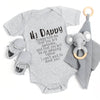 Hi Daddy Mommy Told Me That You Are Awesome Baby Bodysuit Gray Body Baby Boy Girl Romper Short Sleeve Newborn Jumpsuit Outfits - TheWellBeing4All