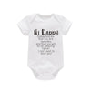 Hi Daddy Mommy Told Me That You Are Awesome Baby Bodysuit Gray Body Baby Boy Girl Romper Short Sleeve Newborn Jumpsuit Outfits - TheWellBeing4All