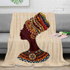 African Woman Flannel Blanket Soft Bedspread Blankets - TheWellBeing4All