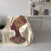 African Woman Flannel Blanket Soft Bedspread Blankets - TheWellBeing4All