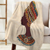 African Woman Flannel Blanket Soft Bedspread Blankets - TheWellBeing4All