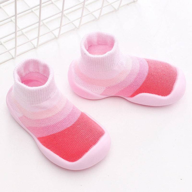 Unisex Baby Shoes First Shoes Baby Walkers Toddler First Walker Baby Girl Kids Soft Rubber Sole Baby Shoe Knit Booties Anti-slip - TheWellBeing4All