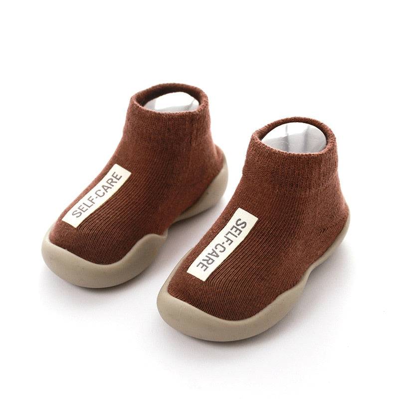 Unisex Baby Shoes First Shoes Baby Walkers Toddler First Walker Baby Girl Kids Soft Rubber Sole Baby Shoe Knit Booties Anti-slip - TheWellBeing4All