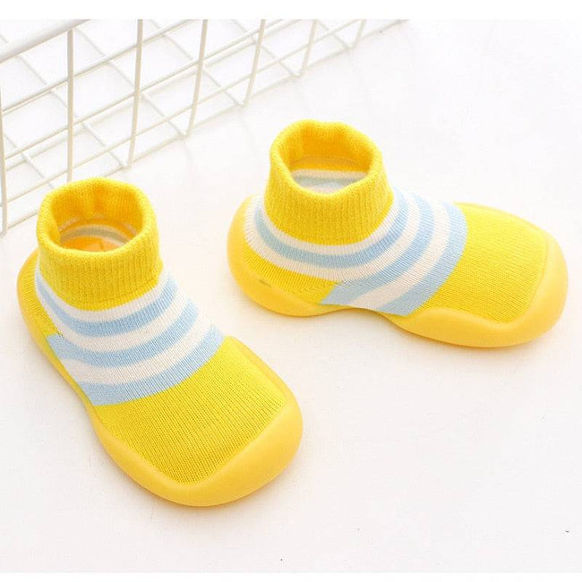 Unisex Baby Shoes First Shoes Baby Walkers Toddler First Walker Baby Girl Kids Soft Rubber Sole Baby Shoe Knit Booties Anti-slip - TheWellBeing4All