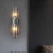 Clear Crystal LED Wall Lamp E14 Bulb Stainless Steel Wall Lights - TheWellBeing4All