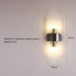 Clear Crystal LED Wall Lamp E14 Bulb Stainless Steel Wall Lights - TheWellBeing4All