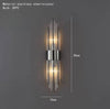 Clear Crystal LED Wall Lamp E14 Bulb Stainless Steel Wall Lights - TheWellBeing4All