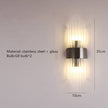 Clear Crystal LED Wall Lamp E14 Bulb Stainless Steel Wall Lights - TheWellBeing4All