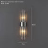 Clear Crystal LED Wall Lamp E14 Bulb Stainless Steel Wall Lights - TheWellBeing4All