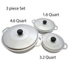 3 Piece Colombian Cast Aluminum Caldero or Dutch Oven Set with Lid, Pot Set - TheWellBeing4All