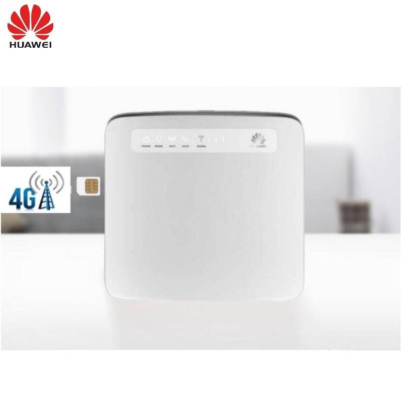 Unlocked Huawei 4G LTE WIFI Router 300Mbps CPE Wireless Router Gateway Hotspot with 2pcs 4G Antenna - TheWellBeing4All