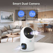 5G WIFI Wireless Security Camera Dual Lens Surveillance Camera Two-way Audio AI Tracking Baby Monitor - TheWellBeing4All