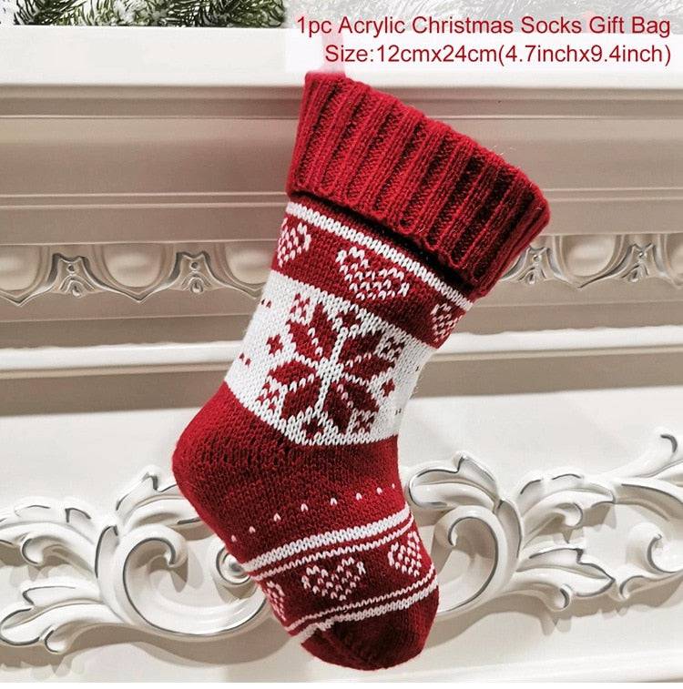 Christmas Alphabet Knitting Socks Christmas Tree Ornaments Christmas Decorations - TheWellBeing4All