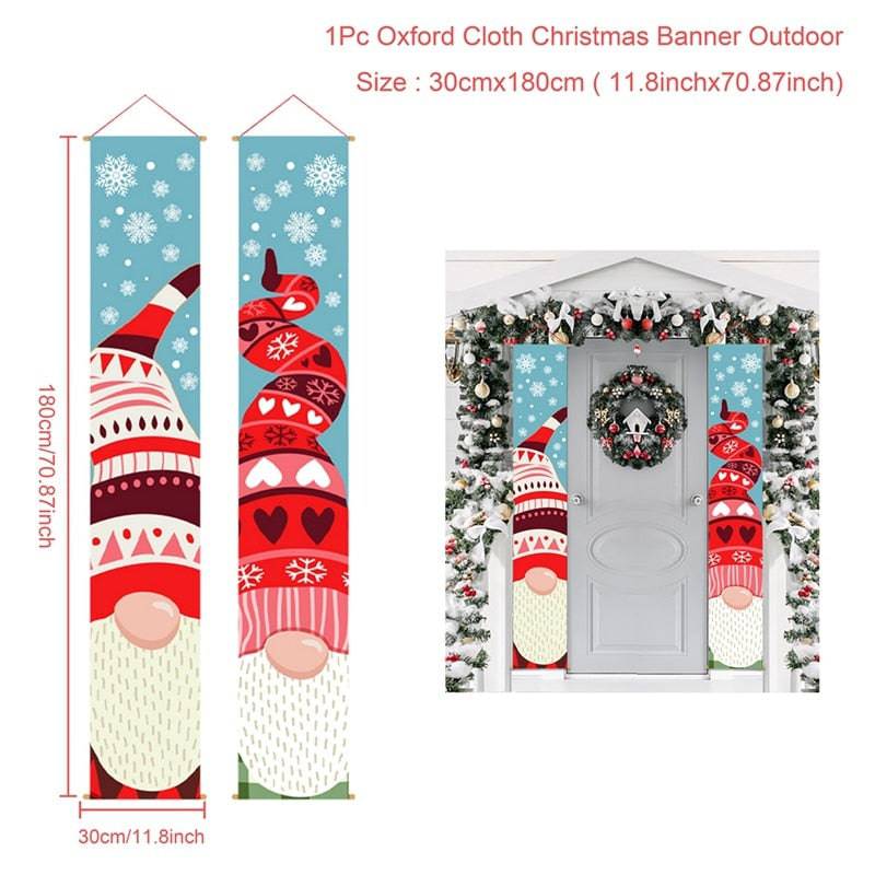 Christmas Door Decoration Merry Christmas Banner - TheWellBeing4All