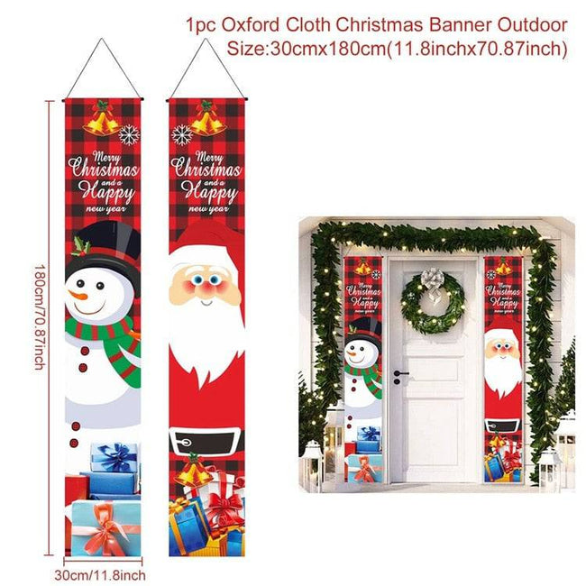 Christmas Door Decoration Merry Christmas Banner - TheWellBeing4All