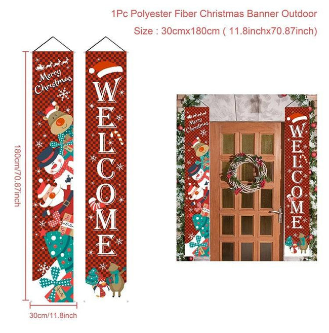 Christmas Door Decoration Merry Christmas Banner - TheWellBeing4All