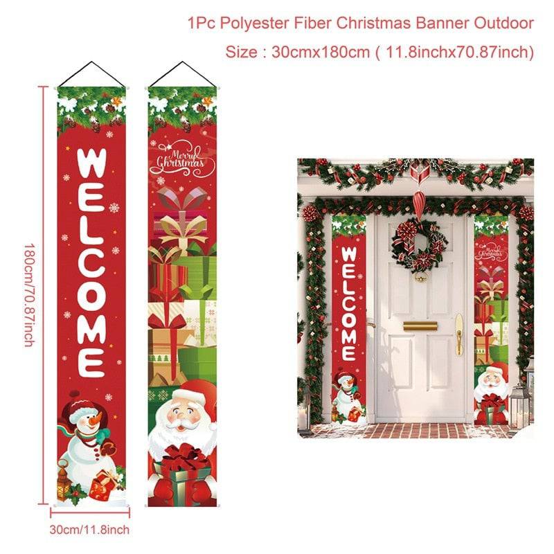 Christmas Door Decoration Merry Christmas Banner - TheWellBeing4All