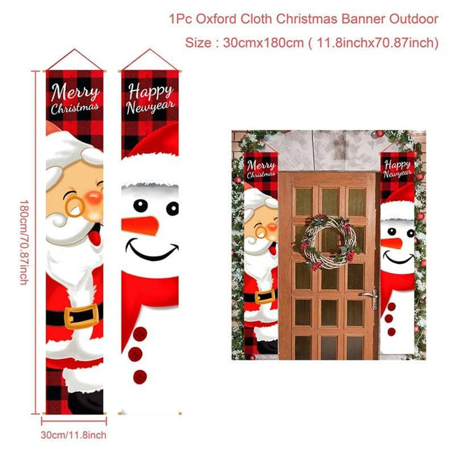 Christmas Door Decoration Merry Christmas Banner - TheWellBeing4All