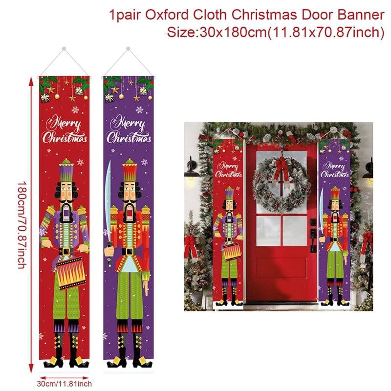 Christmas Door Decoration Merry Christmas Banner - TheWellBeing4All