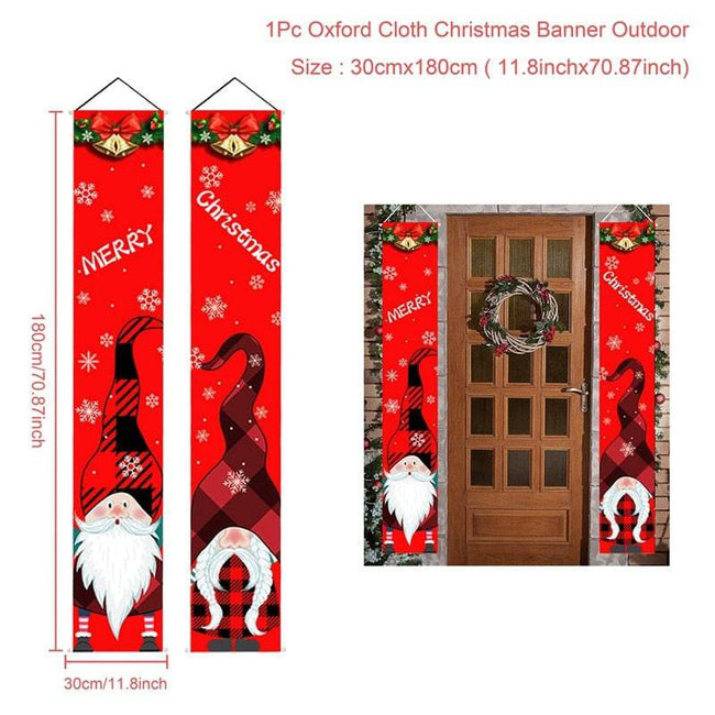 Christmas Door Decoration Merry Christmas Banner - TheWellBeing4All