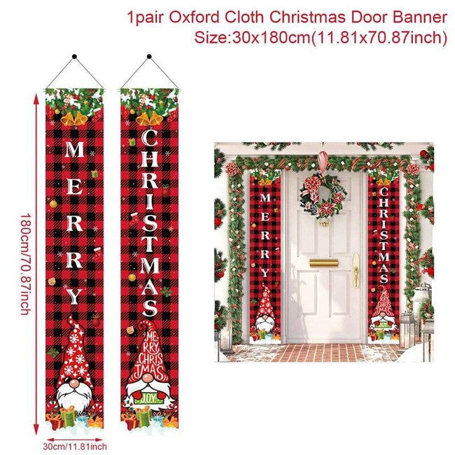 Christmas Door Decoration Merry Christmas Banner - TheWellBeing4All