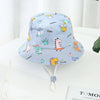 Children Cotton Cartoon Bucket Cap For Boys Printing Floral Baby Girls Sun Hat Flower Kids Bonnet - TheWellBeing4All