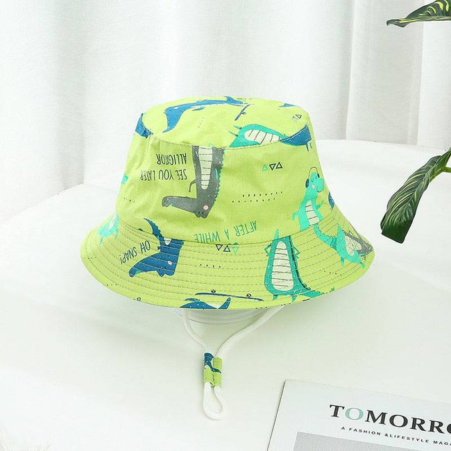 Children Cotton Cartoon Bucket Cap For Boys Printing Floral Baby Girls Sun Hat Flower Kids Bonnet - TheWellBeing4All