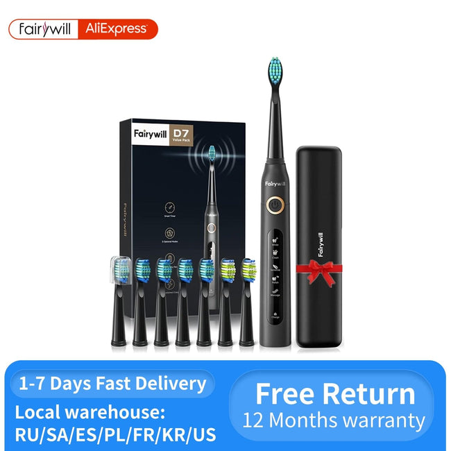 Electric Sonic Toothbrush USB Charge Rechargeable Waterproof for adult - TheWellBeing4All