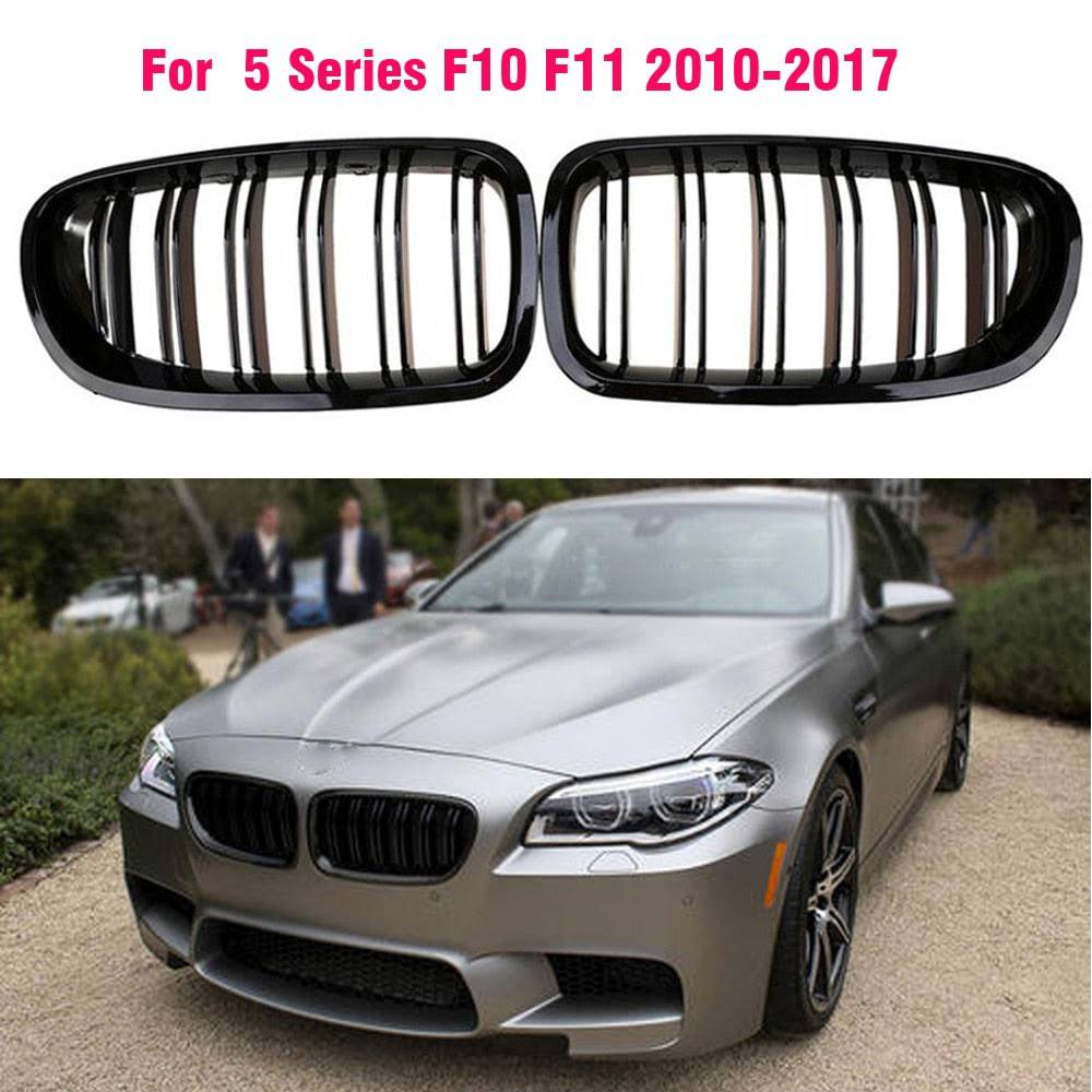 Gloss Car Front Grille Wide Kidney Grille Grill For BMW 5 Series F10 F11 520d 530d 540i 528i 535i M5 Front Bumper Grille - TheWellBeing4All