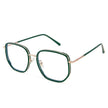 Girl Retro Green Frame Plain Glasses Blue Light Bezel Transparent Eyewear Glasses - TheWellBeing4All