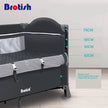 Multifunctional Baby Crib Foldable Baby Bed With Diaper Table Cradle Rocker Travel Game Bed Portable Baby Crib For 0-6 Years Old - TheWellBeing4All