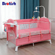 Multifunctional Baby Crib Foldable Baby Bed With Diaper Table Cradle Rocker Travel Game Bed Portable Baby Crib For 0-6 Years Old - TheWellBeing4All