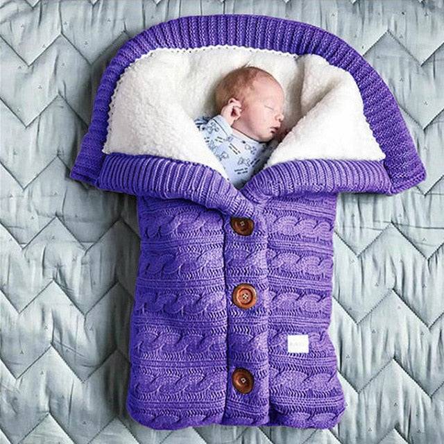 Winter Baby Boys Girls Blanket Envelope Thicken Polar Fleece Infant Swaddle Sleeping Bag - TheWellBeing4All