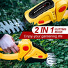 Electric Hedge Trimmer 20000RPM Rechargeable Handheld Household Shrub Weeding Pruning Mower Garden Tools 2 in 1 24V Cordless - TheWellBeing4All