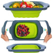 Collapsible Colander with Extendable Handles Colander Strainer Over The Sink Vegetable Fruit Colanders Strainers - TheWellBeing4All