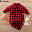 Stylish Newborn Baby Boy Plaid Rompers - Christmas Gentleman Suit - TheWellBeing4All