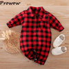 Stylish Newborn Baby Boy Plaid Rompers - Christmas Gentleman Suit - TheWellBeing4All