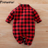 Stylish Newborn Baby Boy Plaid Rompers - Christmas Gentleman Suit - TheWellBeing4All