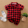 Stylish Newborn Baby Boy Plaid Rompers - Christmas Gentleman Suit - TheWellBeing4All