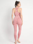 Women's Seamless Dotted Two-piece Peach Hip Trousers Racerback Bra Vest Sports Suit - TheWellBeing4All