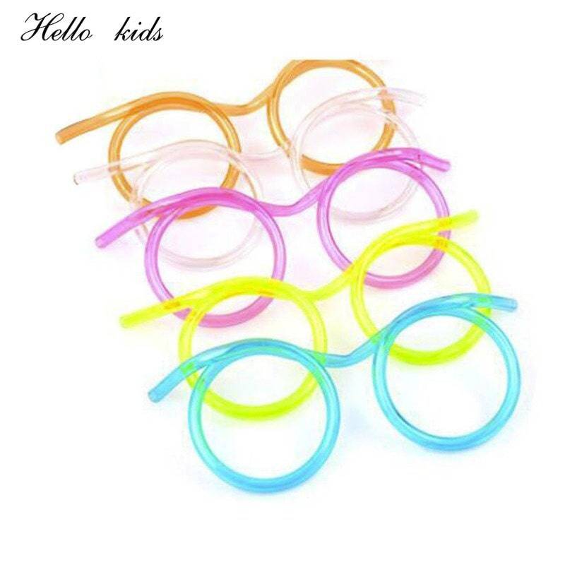 Soft Plastic Straw Funny Glasses Drinking Toys - TheWellBeing4All