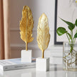 Creative Modern Golden Leaf Ornament Home Living Room Decoration Metal Figurines Flowers Ornaments Miniature Metal Figurines - TheWellBeing4All