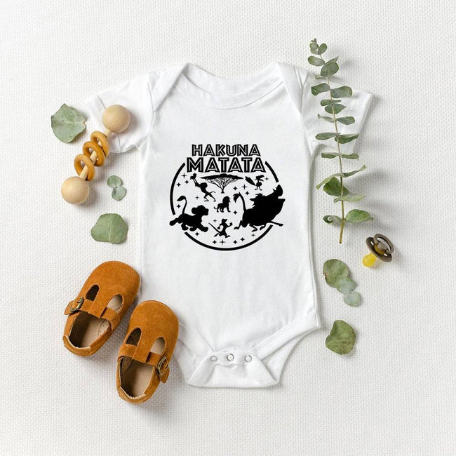 Versatile HAKUNA MATATA Lion King Simba Graphic Baby Girl Boy Romper Ropa Bebe Newborn Clothes - TheWellBeing4All