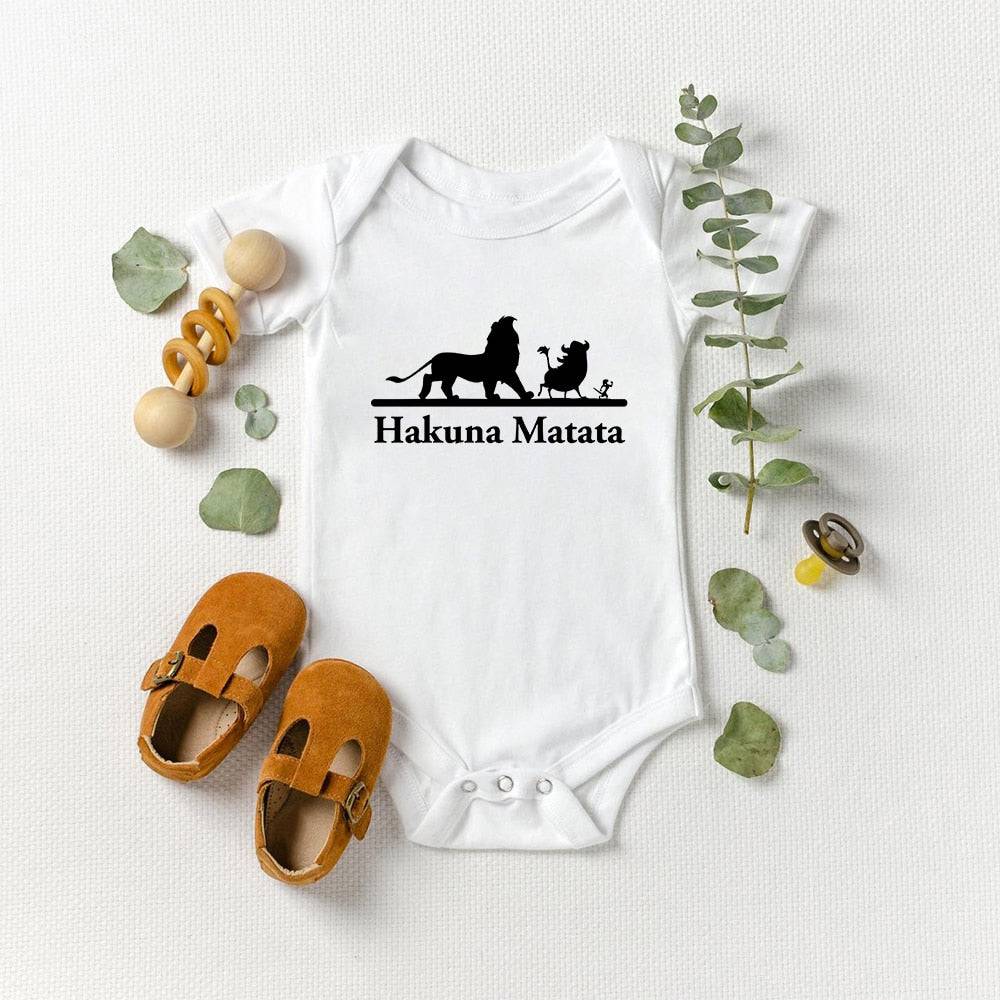 Versatile HAKUNA MATATA Lion King Simba Graphic Baby Girl Boy Romper Ropa Bebe Newborn Clothes - TheWellBeing4All