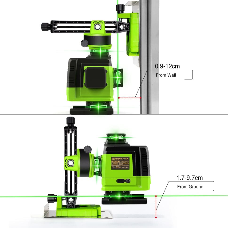 4D 16 lines Professional German Core Floor Ceiling Remote Control Green Line Laser Level - TheWellBeing4All